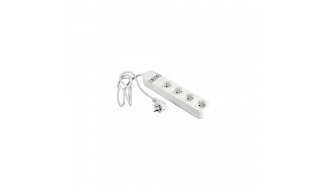 Gembird TSL-PS-S4U-01-W nutikas pikendusjuhe 4 AC pistikupesa tüüp E 1,5 m 3880 W valge