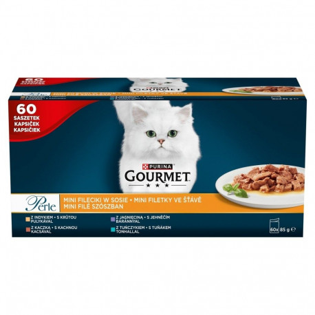 PURINA Gourmet Perle mini fileed kastmes märg kassitoit 60x85g