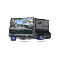 RoGer 3in1 Car video recorder with integrated front / rear / inside camera /  Full HD / 170 degree v