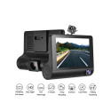 RoGer 3in1 Car video recorder with integrated front / rear / inside camera /  Full HD / 170 degree v