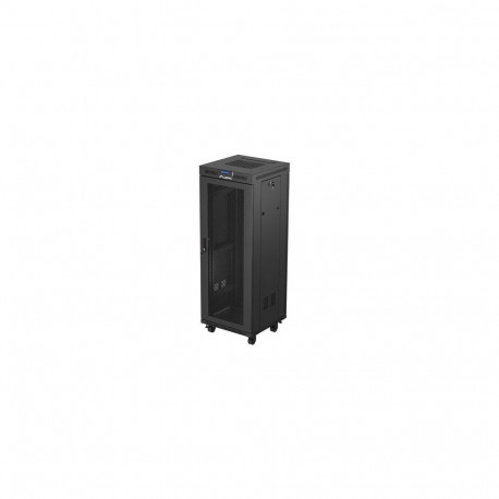 FLOOR-STANDING RACK CABINET 19" 32U 600X600 BLACK PERFORATED LCD DOOR LANBERG (FLAT PACK)