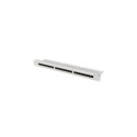 PATCH PANEL 24 PORT 1U 19" KAT.6 UTP Z ORGANIZEREM KABLOWYM SZARY LANBERG