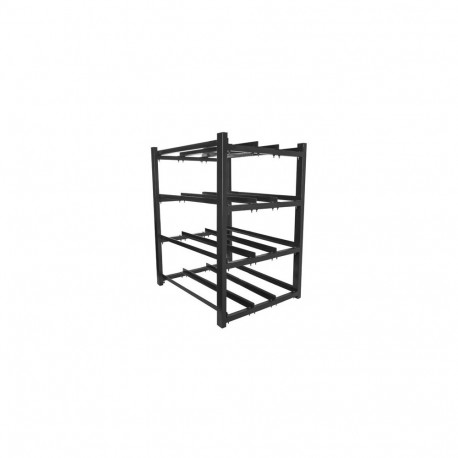 Lanberg battery rack for UPS 830x650 3 rows 4 levels (12 shelves) black Lanberg (flat pack)