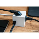 "kabelmeister Steckdosenwürfel mit 5m Zuleitung 3x SchuKo; 1x USB-C 20W PD 3.0; USB-A 18W Weiß"