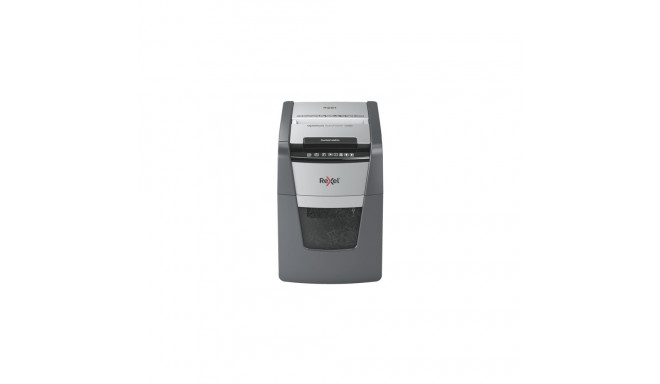 Rexel Optimum AutoFeed+ 100M Paper Shredder, Micro-cut shredding 2x15mm P-5 34L 55dB, Grey/Black