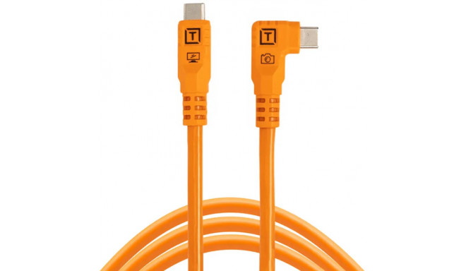 Tether Tools cable USB-C - USB-C TetherPro Optima 10G Right Angle 1.8m, orange (CUC06RTG2-ORG)