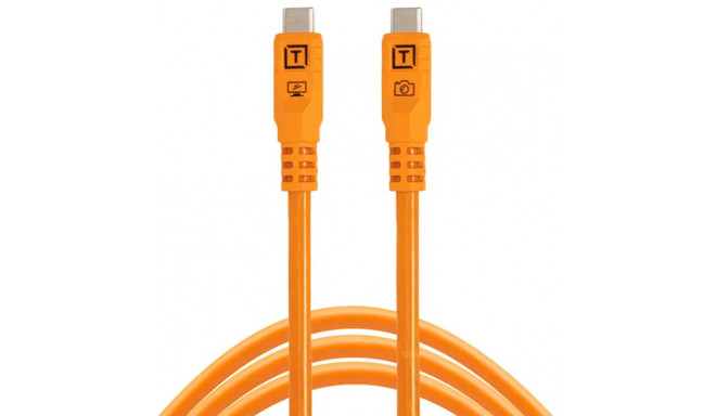 Tether Tools kaabel USB-C - USB-C TetherPro Optima 10G 3m, oranž
