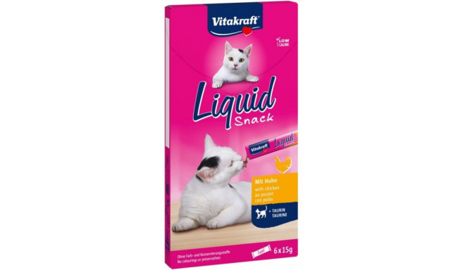 Vitacraft лакомство для кошек Liquid Snack Chicken 6x15 г