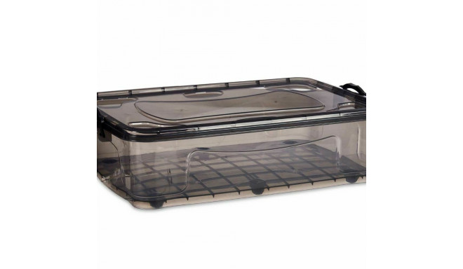 Storage Box with Wheels Kipit TP484-2 Anthracite Plastic 40 L (6 Units)