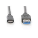 Digitus Connection Cable | AK-300136-010-S | USB-C to USB-A