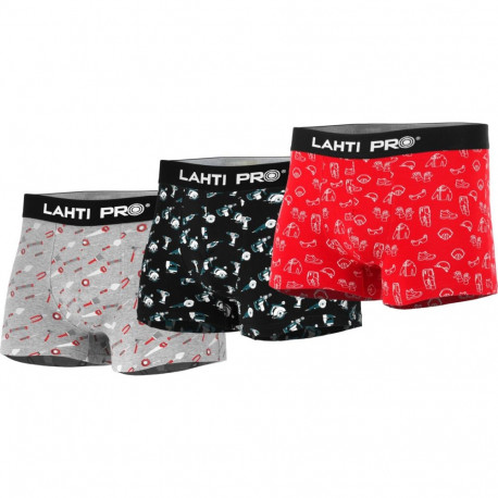 Meeste bokserid trükitud motiiviga komplekt, 3 paari, "2xl", lahti