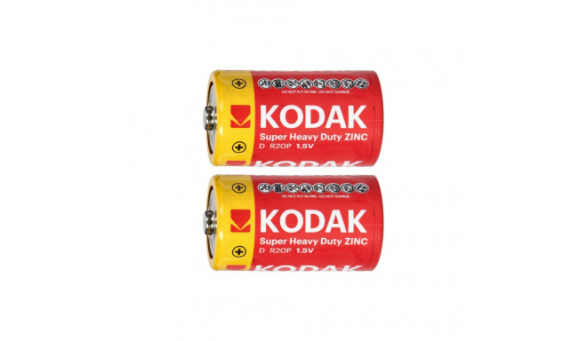 Patareid Kodak ZINC Super Heavy Duty D LR20, 2 tk.