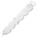 5-kordne pikendusjuhe 2P+Z, lülitiga, 3m H05VV-F 3x1,5mm2, Imax=16A, lame pistik, valge