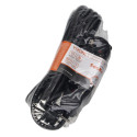 3-kordne pikendusjuhe 2P+Z (Schuko), 5m H05VV-F 3x1,5mm2, Imax=16A, lame pistik, must