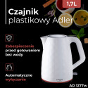 AD 1277 valge plastist veekeetja 1,7 l