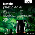 AD 1277 must plastikust veekeetja 1,7 l