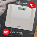 Salter 9113 GY3R Compact Glass Analyser Bathroom Scales - Grey