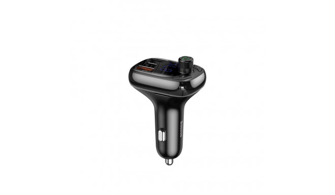 Bluetooth FM Modulatorauto kiirlaadija 12-24V 2xUSB + USB-C, Black