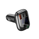 Bluetooth FM Modulatorauto kiirlaadija 12-24V 2xUSB + USB-C, Black