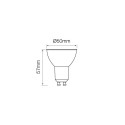 LED lamp GU10 SMD 1W, 220-260V, 80lm, 2700K soe valge, LED line