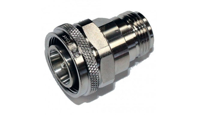 Adapter; 4,3-10 plug,N socket; Insulation: PTFE; 6GHz; 50Ω