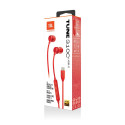 JBL Tune 310C USB-C kaabel 1.2m Hi-Res Audio kõrvakuulajad mikrofoni ja kaugjuhtimisega Punane