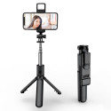 Elight S3L 3in1 LED Gaismas Selfie Nūja & Video WEB zvanes Statīvs līdz 68cm & Aiztvara Poga Melna