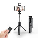 Elight S3L 3in1 Led Light Selfie stick & Video WEB call Tripod stand till 68cm & Shutter Button Blac