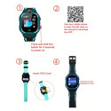 Bemi K2 Water Resist IP67 Sim GPS Tracking Kids Watch with Voice Call & Chat Camera Turquise