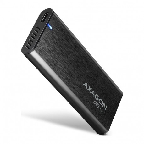 AXAGON väline korpus EEM2-SBC M.2 SATA kruvideta SuperSpeed USB-C 10Gbps, must