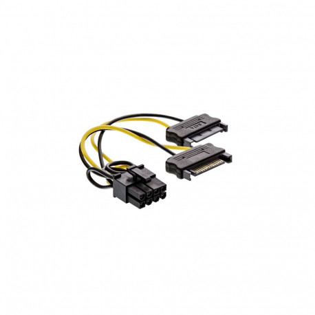 InLine 0.15m 2x SATA plug - 8pin PCI-Express 0.15m