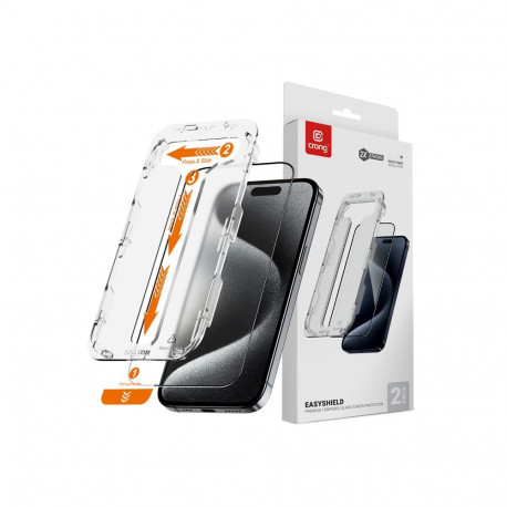 Crong EasyShield 2-Pack - Szkło hartowane iPhone 15 Pro Max (2 sztuki)