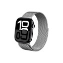 Crong Milano Steel - Pasek ze stali nierdzewnej do Apple Watch 44/45/46/49 mm (srebrny)