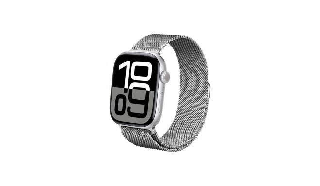 Crong Milano Steel - Pasek ze stali nierdzewnej do Apple Watch 38/40/41/42 mm (srebrny)