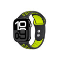 Crong Duo Sport - Pasek do Apple Watch 38/40/41/42 mm (czarny/limonkowy)