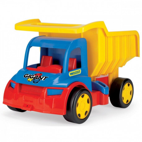 Vehicle Giant dump truck blue and yellow