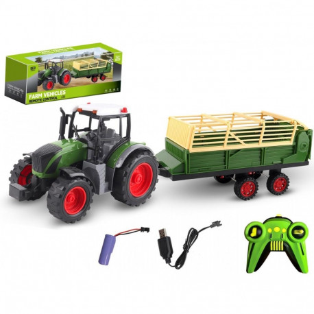 Tractor R/C with trailer, USB charging