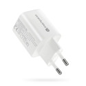 PHONE CHARGER GAN 1X US B, 1X USB-C 45W WHITE