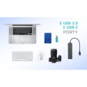 USB-A/USB-C Metal HUB 2x USB 3.0 + 2x USB-C (10 Gbps)