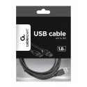 Gembird kaabel USB-A - USB-B 1,8m, must