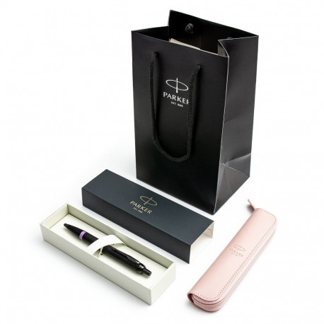 Naistepäevakomplekt Parker IM Ring Purple Pastapliiats kinkekarbis koos kinkekotiga