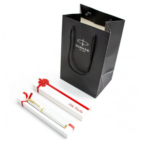 Parker IM Pearl täitesulepliiatsi komplekt karbis koos kinkekotiga