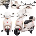 Jeździk akumulatorowy Scooter Vespa z kuferkiem biały