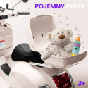 Jeździk akumulatorowy Scooter Vespa z kuferkiem biały