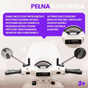 Jeździk akumulatorowy Scooter Vespa z kuferkiem biały