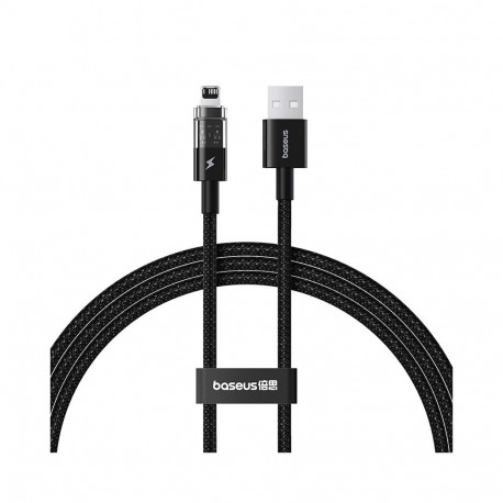 Charging Cable - Baseus Gem USB to IP 2.4A Fast Charging 1m Black