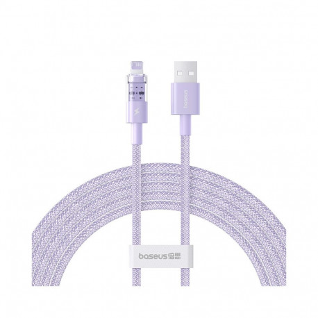 Charging Cable - Baseus Gem USB to IP 2.4A Fast Charging 2m Purple