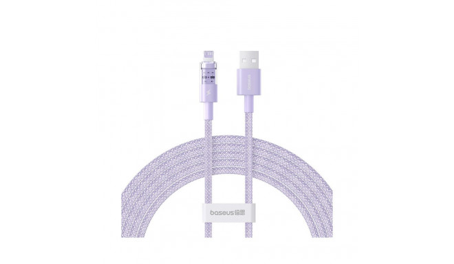 Charging Cable - Baseus Gem USB to IP 2.4A Fast Charging 2m Purple