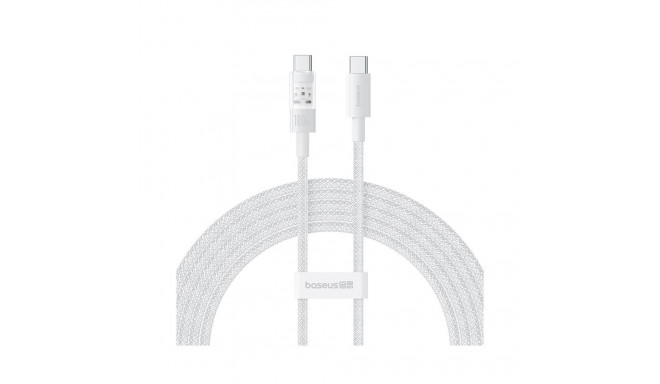 USB Cable - Baseus Gem USB C to USB C Fast Charging 100 W 2 m White