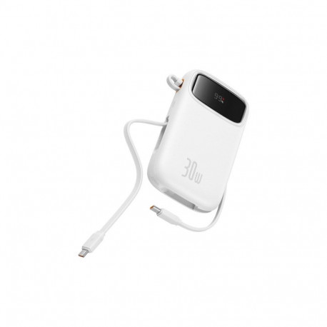 Power Bank - Baseus QPow2 10000 mAh 30W Fast Charger White